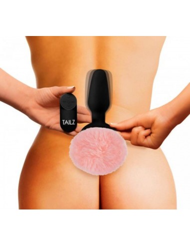Tailz Vibrating anal plug with bunny tail pink
