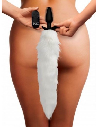 Tailz Vibrating narrow anal plug with tail fox