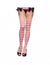 Leg Avenue Sheer and Opaque striped pink nude