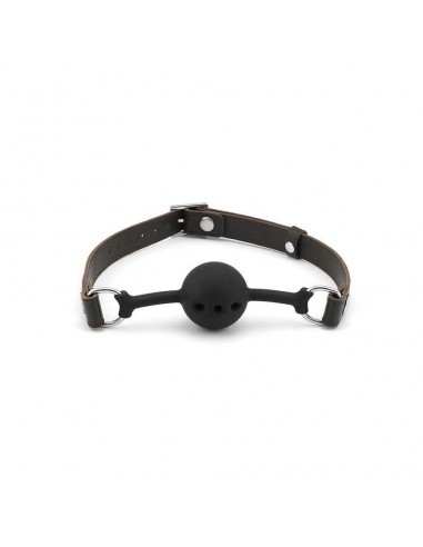 Wild Gent Silicone ball gag with brown leather