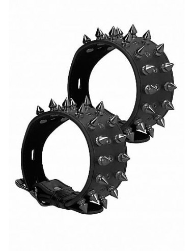 Ouch Skulls and bones Ankle cuffs with spikes