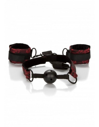 CalExotics Breathable ball gag with cuffs