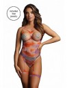Le Desir Bliss Open cup Strappy teddy & Dazzling sticker One size