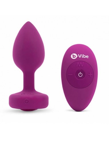 B-vibe Vibrating jewel plug S/M Pink