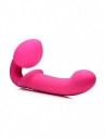 Strap-U G-Pulse Vibrating strapless dildo with remote pink