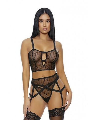 Forplay Made to see mesh lingerie set L