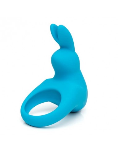 Happy Rabbit Oplaadbare vibrerende rabbit cockring Blauw