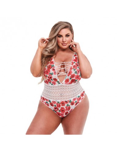 Baci Teddy with Floral and lace XL/XXL
