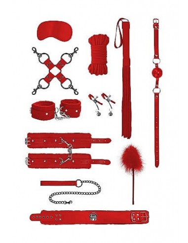Ouch Intermediate bondage kit Red