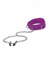 Ouch Velcro collar purple