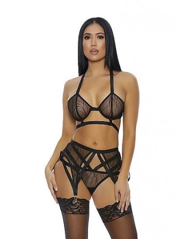 Forplay Come see me mesh lingerie set M
