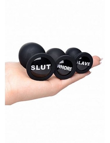 Master Series Dirty words Silicone anal plug set