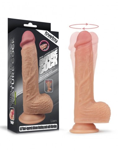 LoveToy Rotating and heating realistic dildo 21 cm