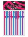 Lovetoy Multicolor willy straws pack of 9