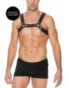 Ouch Buckle bulldog harness S M Black