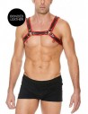 Ouch Buckle bulldog harness S M Red