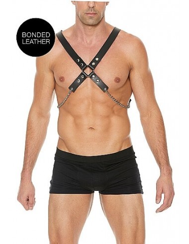 Ouch Mens Chain harness One size black