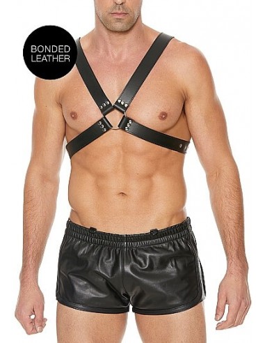 Ouch Mens Large buckle harness One size black