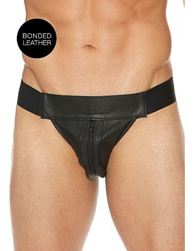 Ouch Plain front with zip jock S M Black