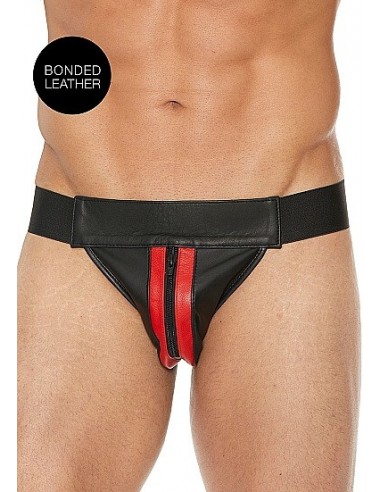 Ouch Plain front with zip jock L XL Red
