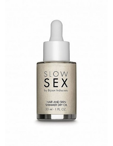 Bijoux Indiscrets Slow sex Hair and skin shimmer dry oil 30 ml