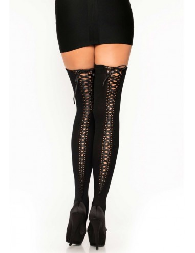 Leg Avenue Opaque thigh highs corset black