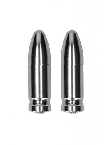 Ouch Magnetic nipple clamps Diamond bullet silver