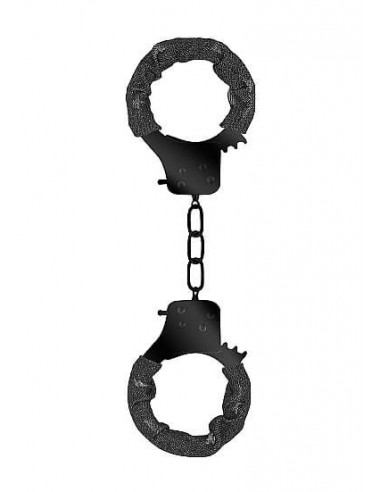 Ouch Denim metal handcuffs Roughend denim style black
