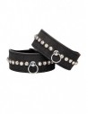 Ouch Diamond studded ankle cuffs black