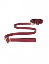 Ouch Halo Collar with leash Burgundy