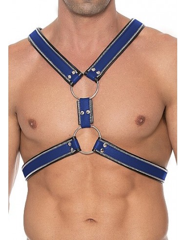 OUCH Z series Scottish harness leather black blue LXL