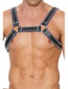 OUCH Z series Chest bulldog harness Black blue SM