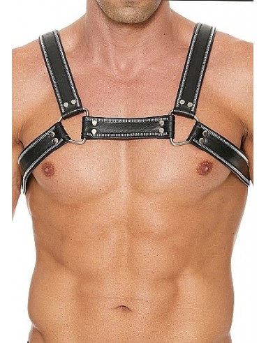 OUCH Z series Chest bulldog harness Black black LXL