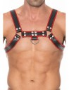 OUCH Chest Bulldog harness Black Red SM