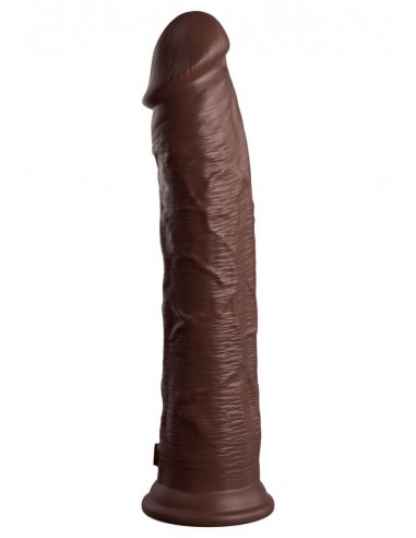 King Cock 11 inch 2Density silicone cock brown
