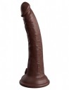 King Cock 7 inch 2Density silicone cock brown skin