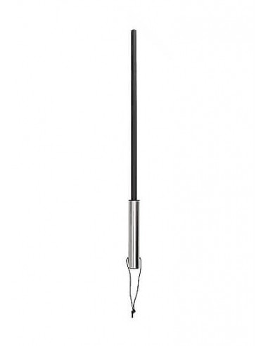 OUCH Cane with stainless steel handle premium leather black