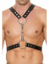 OUCH Mens Harness with metal bit premium leather