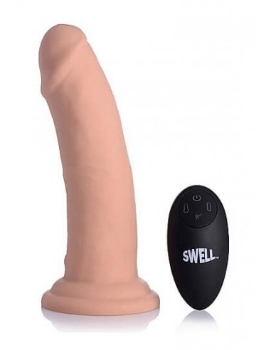 Swell 7x inflatable and vibrating 7 silicone dildo