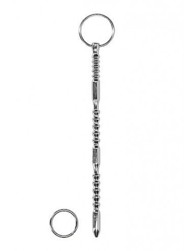 Ouch Urethral sounding Metal ribbed dilator with ring