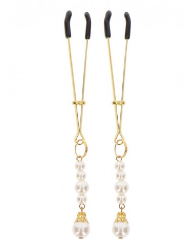 Taboom Tweezers with pearls Gold