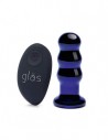Glas Rechargeable remote controlled vibrating beaded buttplug