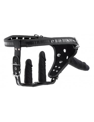 Strict Double penetration strap on harness black