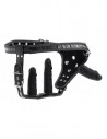 Strict Double penetration strap on harness black