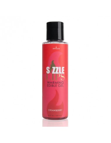 Sensuva Sizzle lips Strawberry warming gel 125 ml