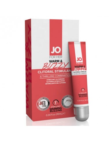 System JO For her clitoral stimulant warming warm & buzzy original 10 ml