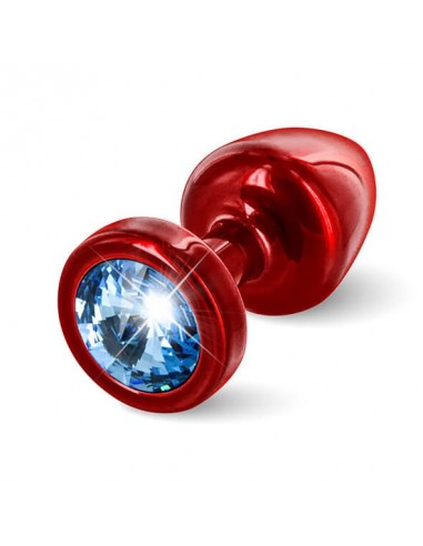 Diogol Anni butt plug round 25 mm red & blue