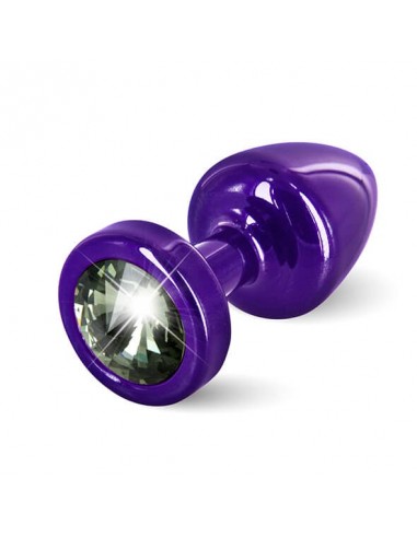 Diogol Anni butt plug round 25 mm purple & black