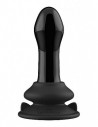Crystalino Pluggy Glass vibrator with suction cup and remote rechargeable 