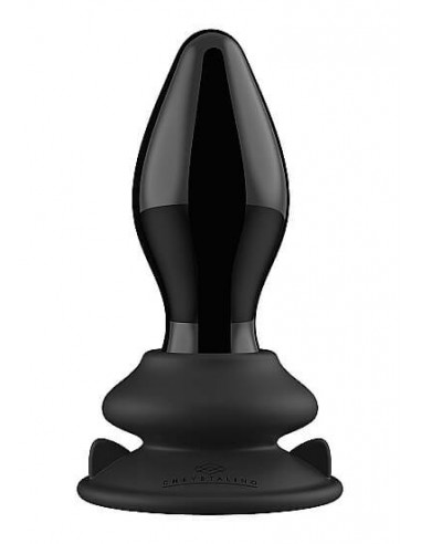 Crystalino Stretchy glass vibrator with suction cup and remote rechargeable